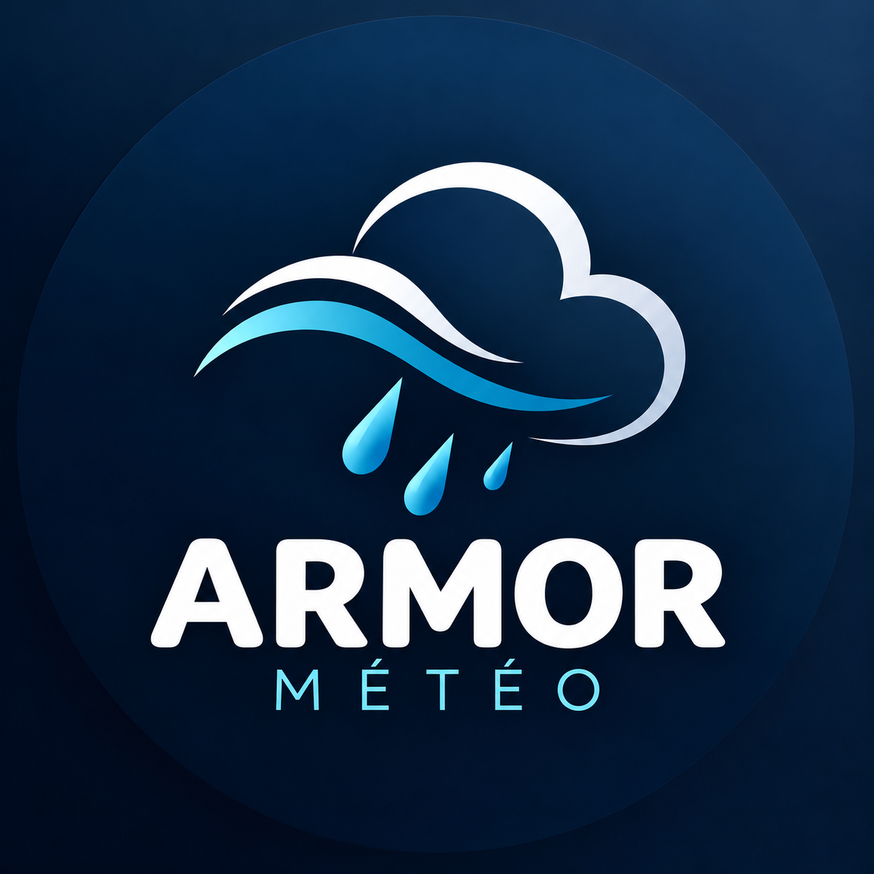 Logo Armor Météo : nuage, pluie et vague